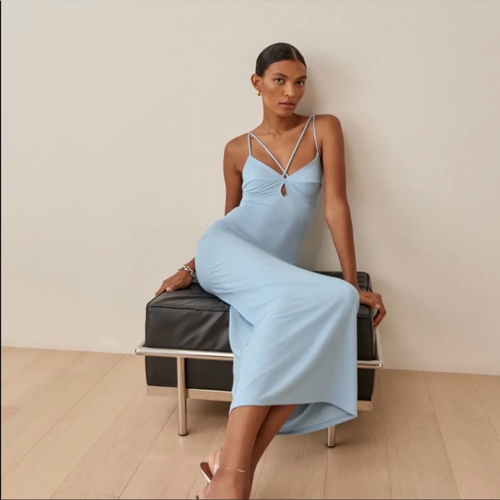NWT Reformation - Lainey Dress | Color: Mineral | Blue